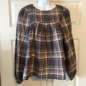 A New Approach plaid blouse
